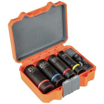SOCKETS AND RATCHETS | Klein Tools 66040 5-Piece 1/2 in. Drive 12 Point Deep 2-in-1 Impact Socket Set